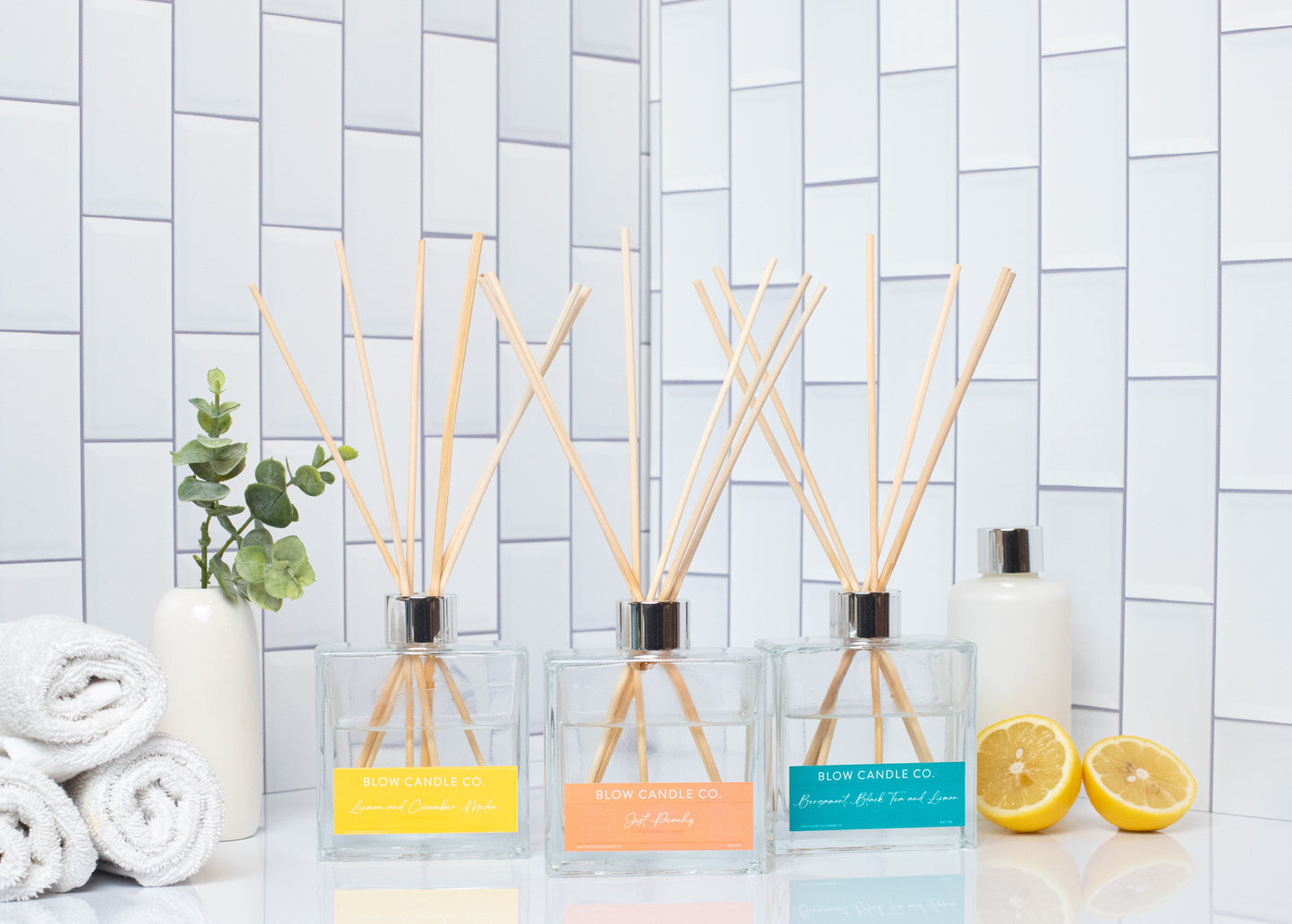 Lemon and Cucumber Melon Reed Diffuser