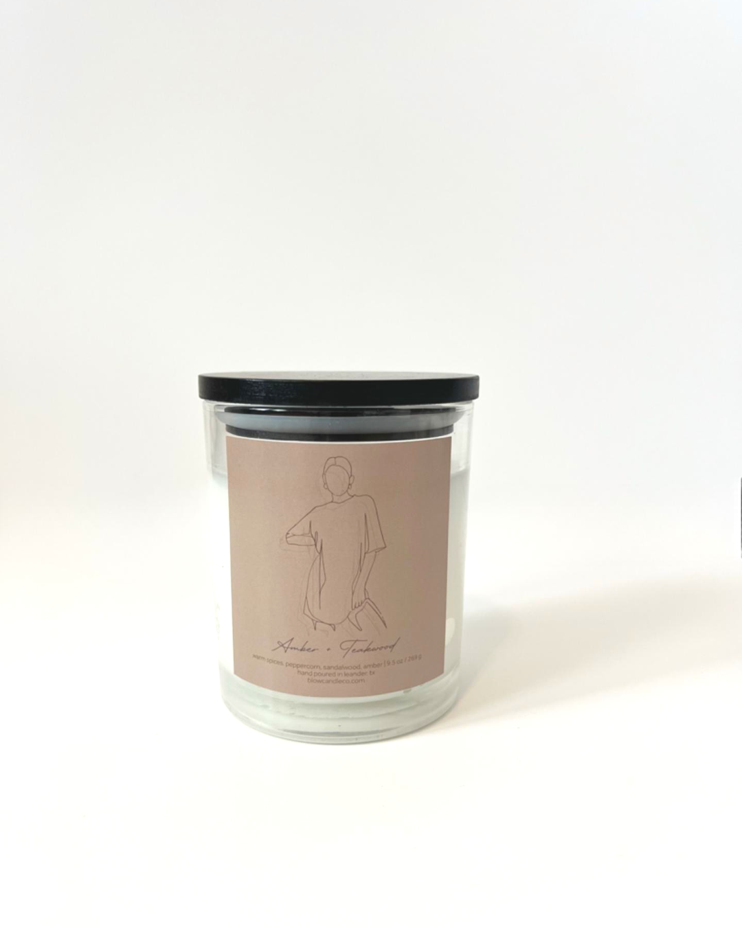 Amber and Teakwood Candle