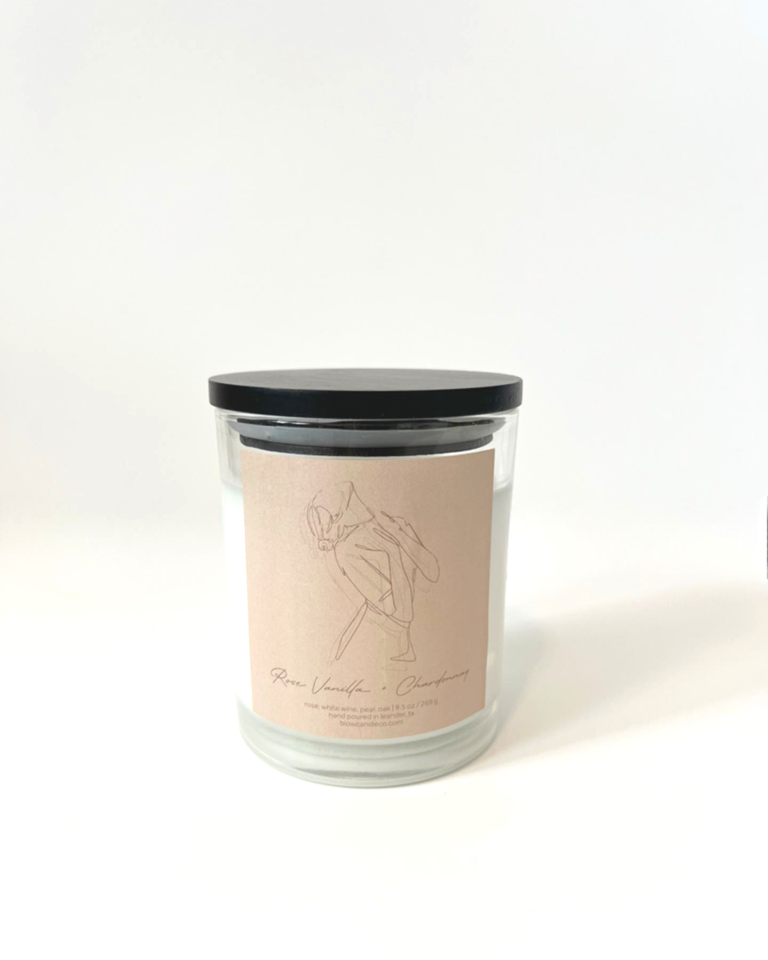 Rose Vanilla and Chardonnay Candle