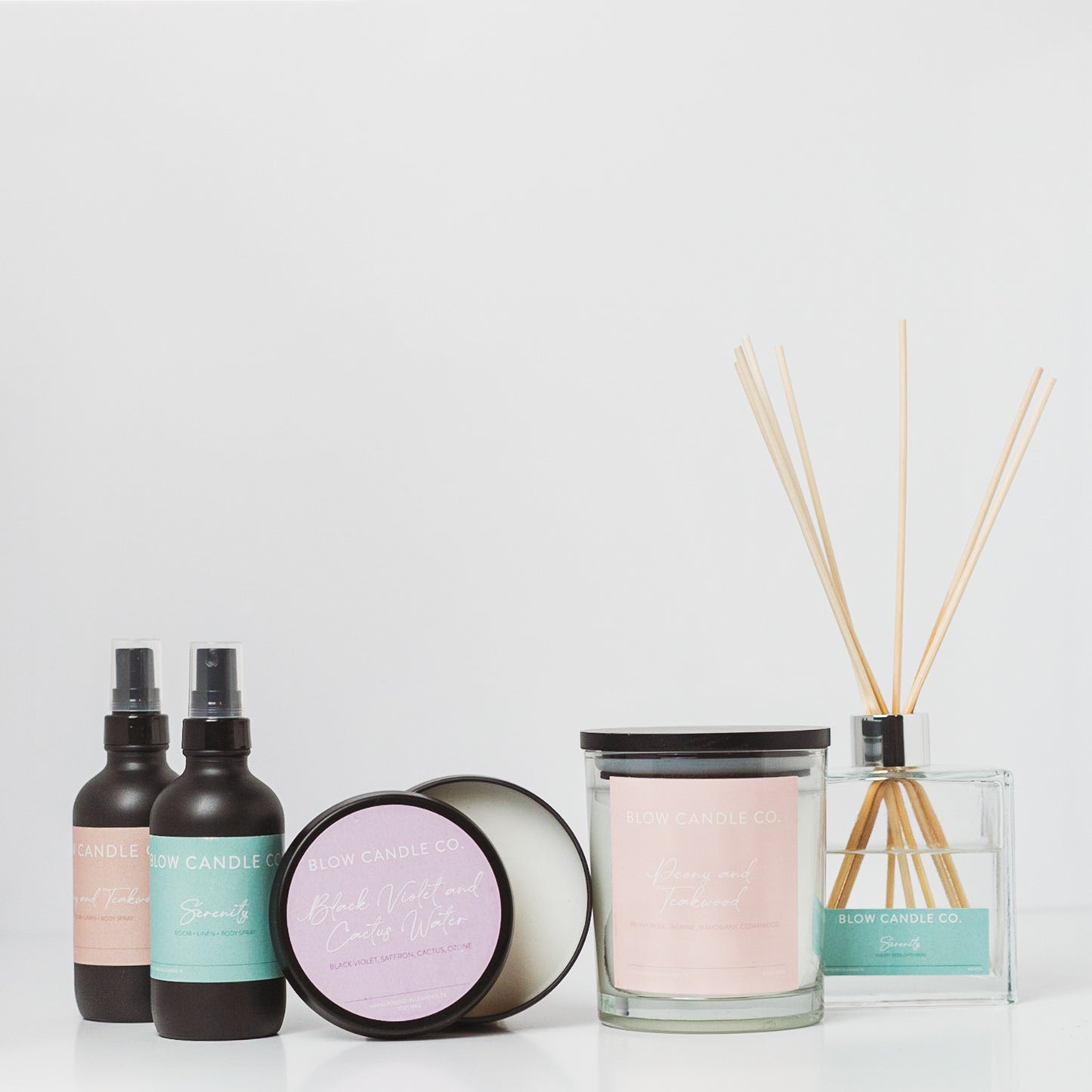 Black Violet and Cactus Water Candle